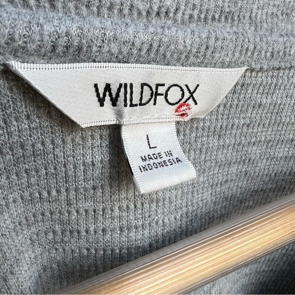 Wildfox Women’s Haley Brushed Grey Oversized Top, Large - Picture 7 of 9